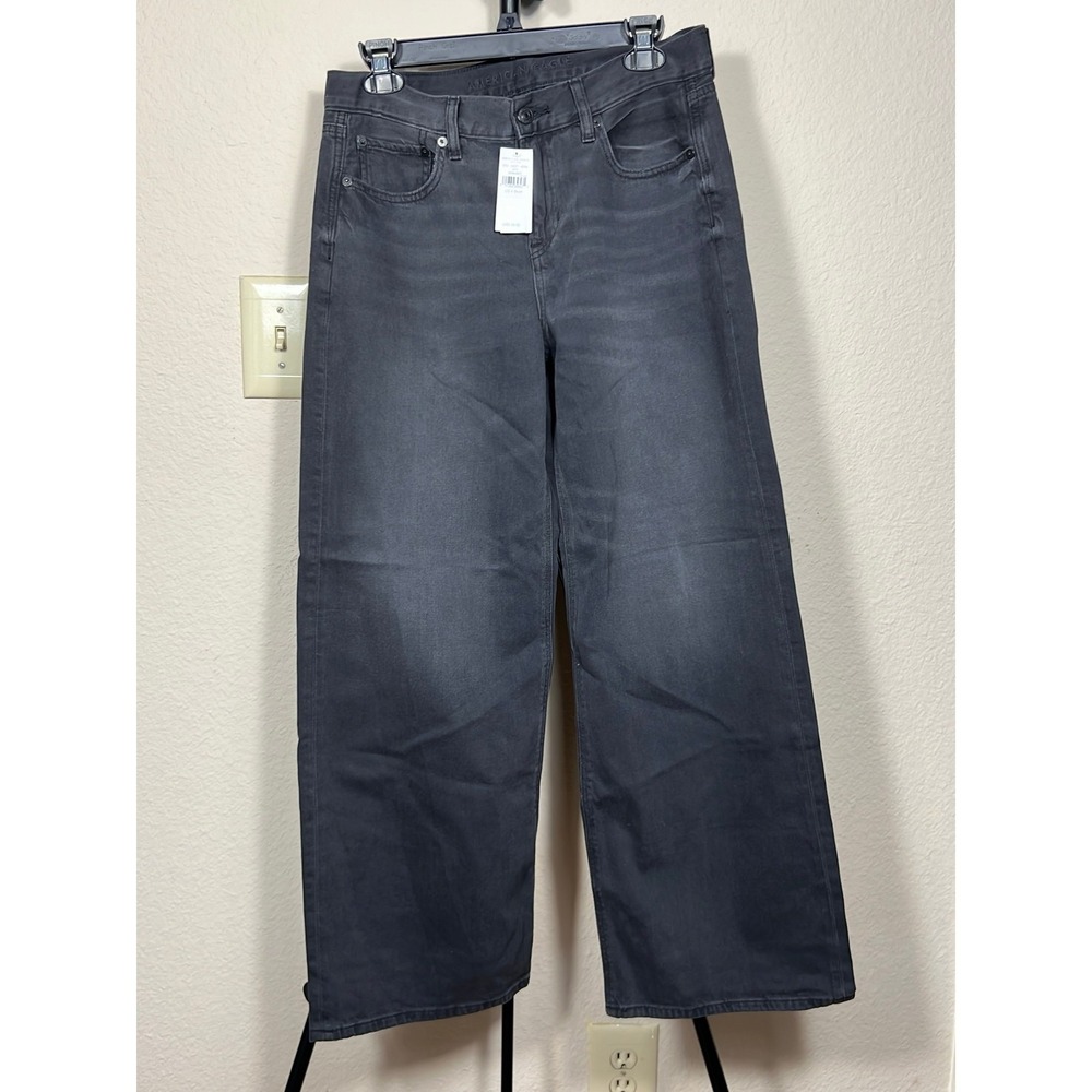 New American Eagle Women's Black Denim Jeans Size 4 Regular